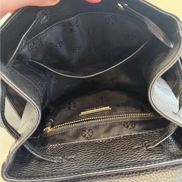 Tory Burch Charcoal Leather Backpack - Picture 6 of 6